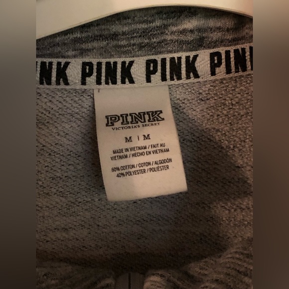 Victoria's Secret (Pink) Bling High & Low Half Zip crew Pullover - Picture 6 of 7